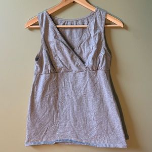 Grey nursing tank top